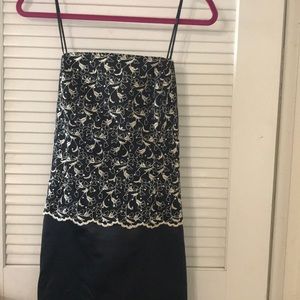 Long satin black dress